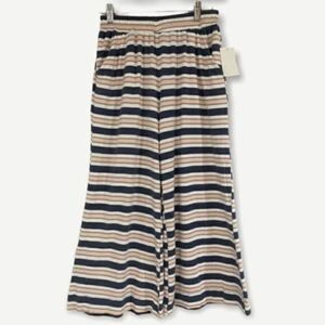 BP Nordstrom Cropped Striped Pajama Pants Pink & Navy XS NWT